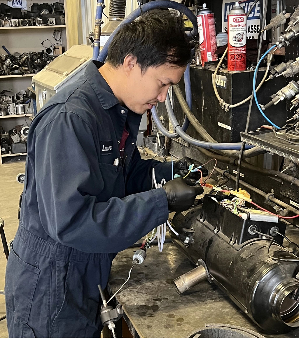 Mechanic in manufacturing plant